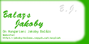 balazs jakoby business card